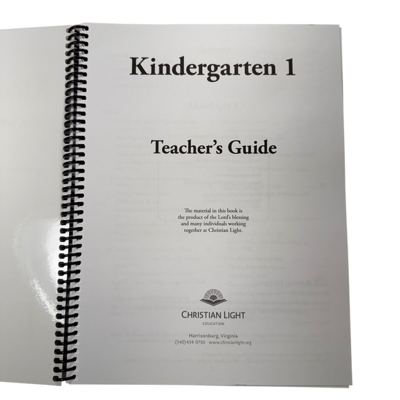 Christian Light Education Kindergarten 1 Teacher's Guide Sunrise Edition Book - Picture 3 of 4